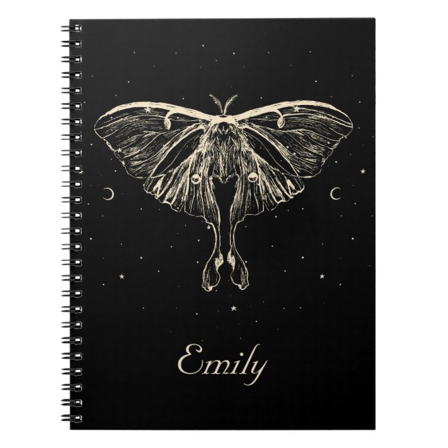 Mystical Moth Celestial Butterfly  Notebook (Front)