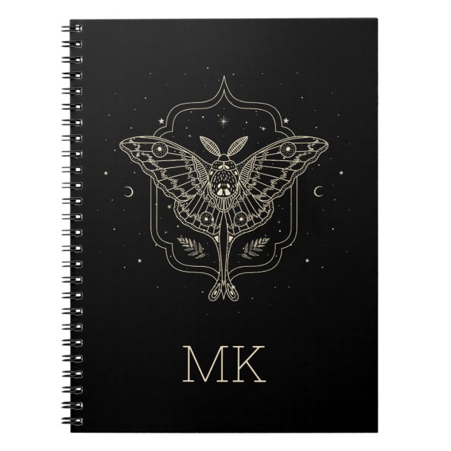 Mystical Moth Celestial Butterfly  Notebook (Front)
