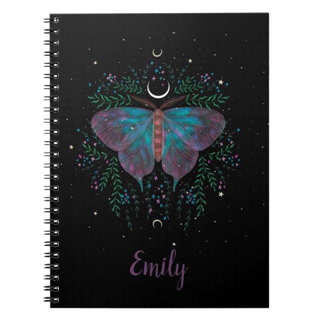 Mystical Moth Customised  Notebook (Front)