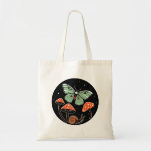 Mystical Moth with Mushrooms and Snail Tote Bag