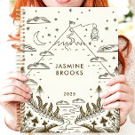 Mystical Mountain Journey 2025 Custom Name  Planner<br><div class="desc">Embark on a mystical journey through the year with this enchanting planner. A majestic mountain peak, adorned with celestial details and a winding path, invites you to explore the depths of your imagination and plan your adventures for 2025. Imagine yourself jotting down your dreams and appointments under the watchful eyes...</div>