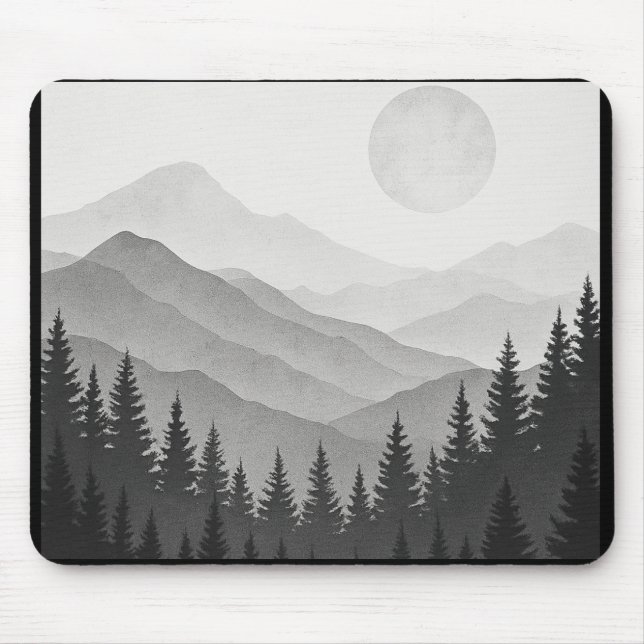 Mystical mountain landscape - Artistic Mauspad Mouse Mat (Front)