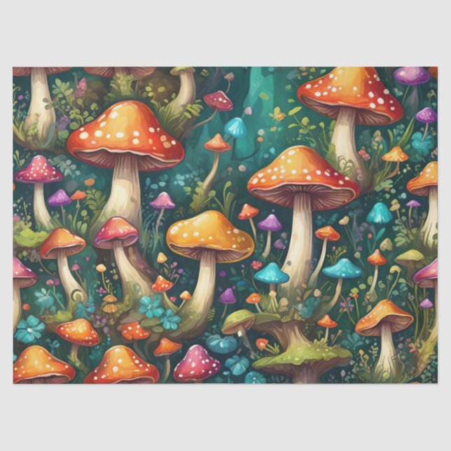Mystical Mushroom Forest Tissue Paper (Front)