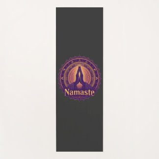 Mystical Namaste Yoga Mat with Praying Hands & Man