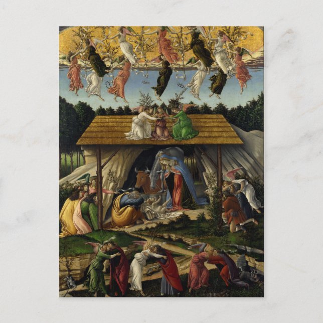 Mystical Nativity by Sandro Botticelli Postcard (Front)