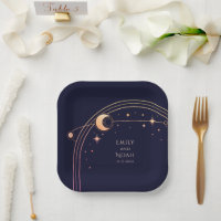 Mystical Navy Blue Sun Moon Astronomy Space