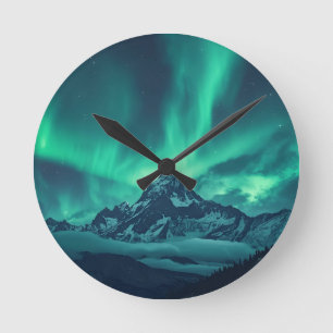 Mystical Night Sky Clock – Customizable Arctic Vie