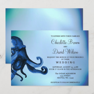 Mystical Ocean Octopus Wedding Invitations