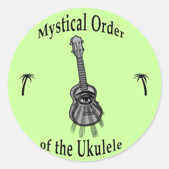 Mystical Order of the Ukulele Classic Round Sticker (Front)
