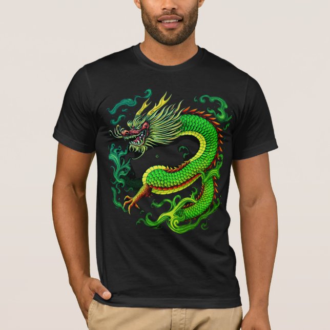 Mystical Oriental Dragon T-Shirt (Front)