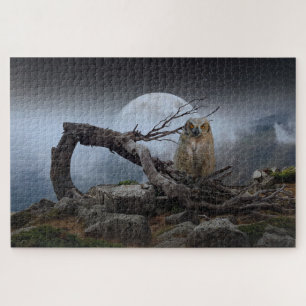 Mystical Owl Landscape Jigsaw Puzzle