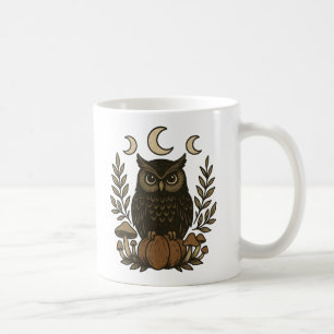 Mystical Owl Moon Phases Mug – Witchy Woodland 