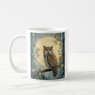 Mystical Owl Moonlight Forest Art Woodland Owl I Coffee Mug