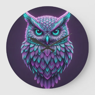 Mystical Owl Wall Clock – Elegant 4D Fantasy Desig