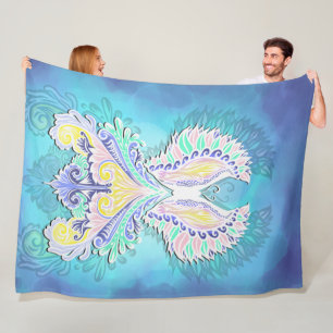 Mystical Pastel Butterfly Ethereal Boho Fantasy Fleece Blanket