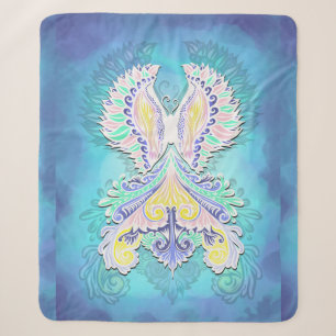 Mystical Pastel Butterfly Ethereal Boho Fantasy Sherpa Blanket