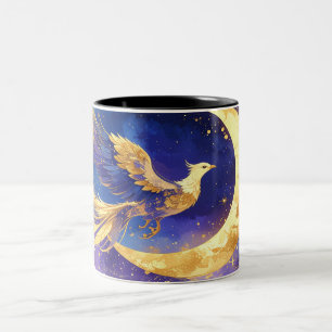 Mystical Phoenix Mug - Celestial Moon Fantasy Coff