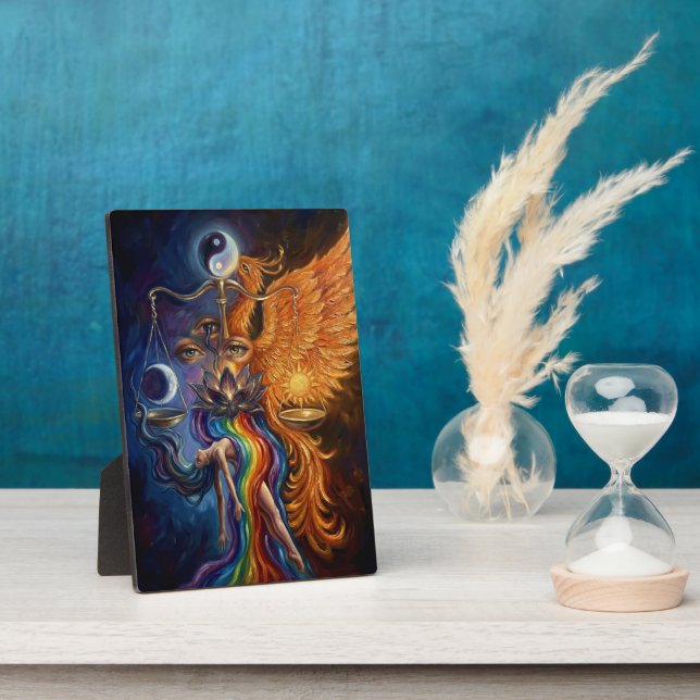 Mystical Phoenix Tabletop Plaque with Easel  (Side)