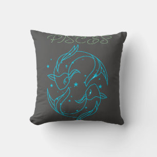 Mystical Pisces Zodiac Sign Design:Dreamy Soul Cushion