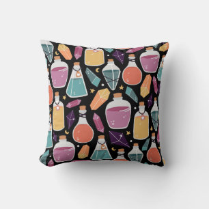Mystical Potion Bottles Cushion