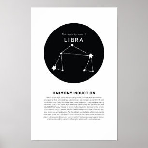 Mystical Power of Libra Zodiac Astrology Poster