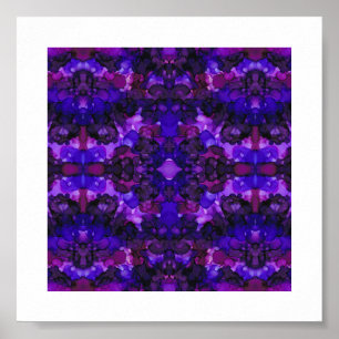 Mystical Purple Abstract Alcohol Ink Art Poster