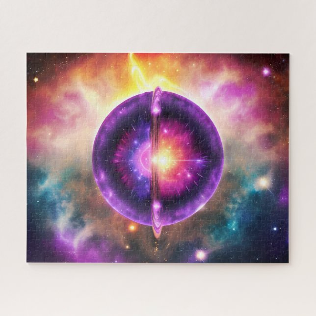 Mystical Purple and Blue Cosmic Celestial Object Jigsaw Puzzle (Horizontal)