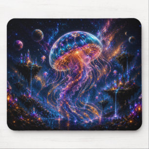 Mystical Purple & Blue Celestial Jellyfish Mouse P Mat