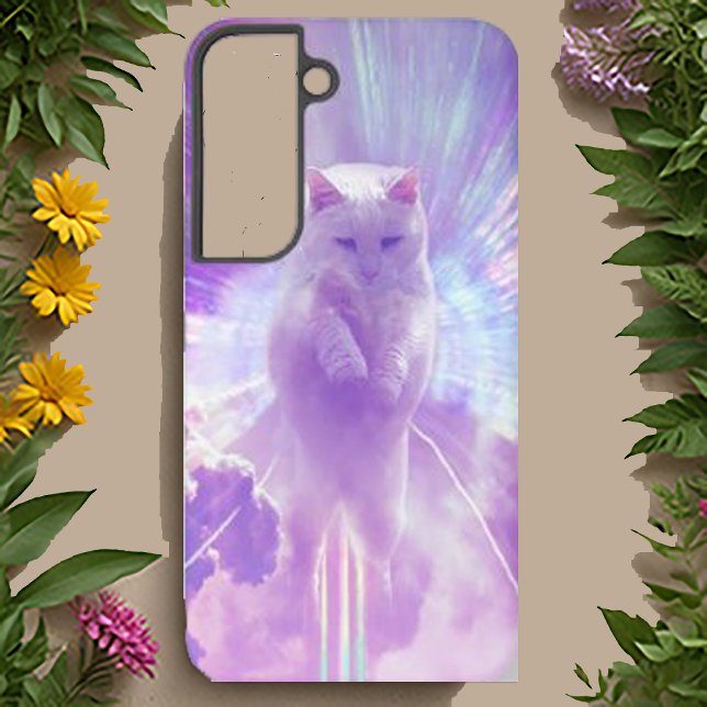 Mystical Purple Cat Surreal Galaxy Art Case (Creator Uploaded)
