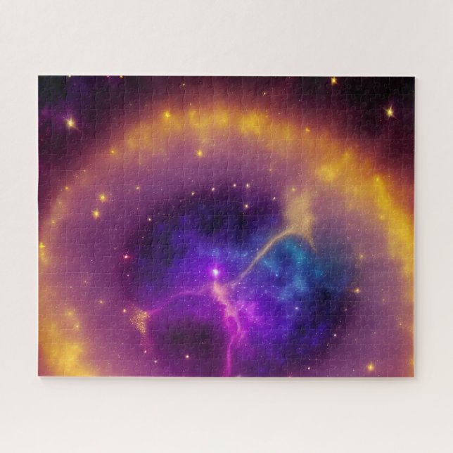 Mystical Purple Figure Emerges from the Cosmos Jigsaw Puzzle (Horizontal)