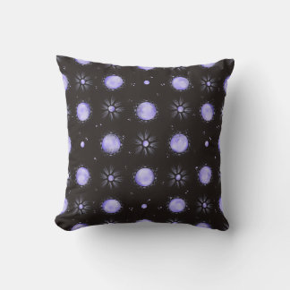Mystical Purple Moon Galaxy Pattern Throw Pillow