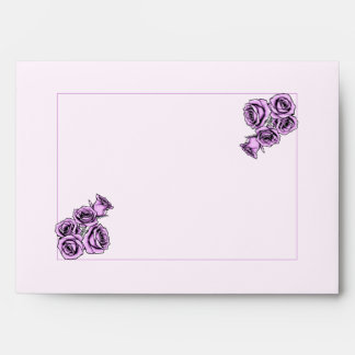Mystical Purple Rose Wedding Envelope