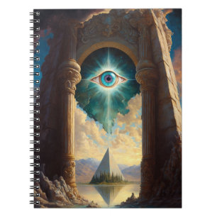 Mystical Pyramid Eye Art Notebook