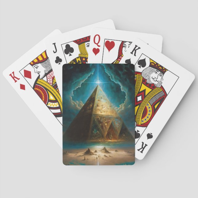 Mystical Pyramid Visionary Art Playing Cards (Back)