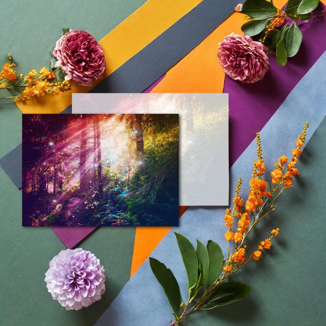 Mystical Rainbow Forest Woodlands Artistic  Card (Creator Uploaded)