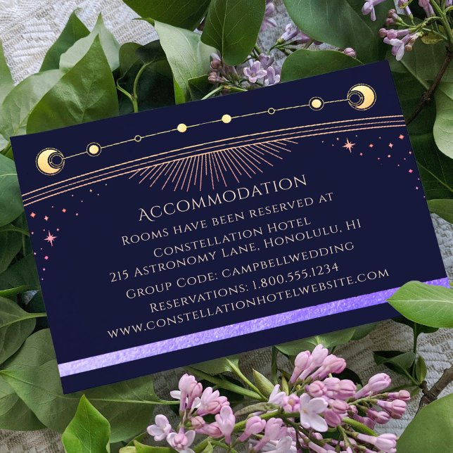 Mystical Rainbow Navy Blue Sun Moon Accommodation Enclosure Card (Creator Uploaded)