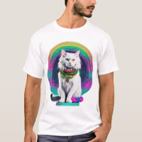 Mystical Rastafarian Cat in Vaporwave