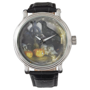 Mystical Raven Art Wrist Watch