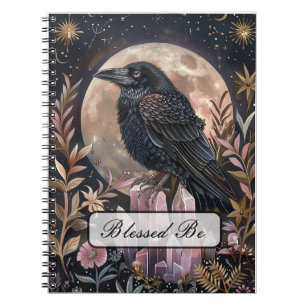 Mystical Raven Crystal Notebook