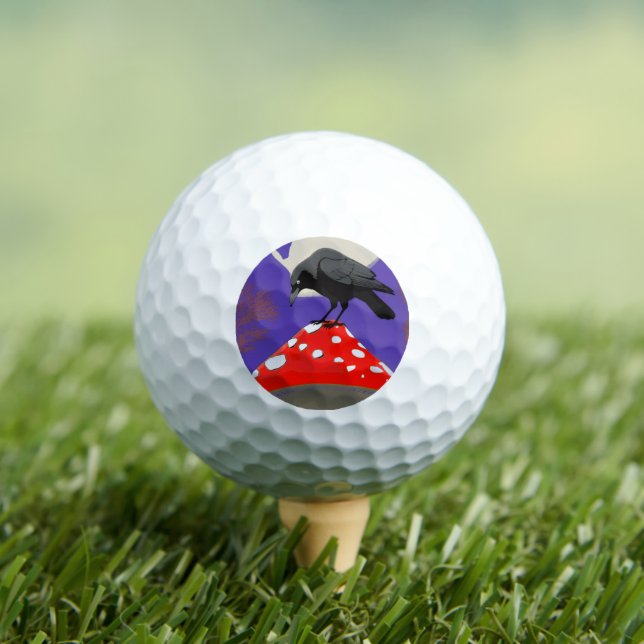 Mystical Raven Golf Balls (Insitu Tee)