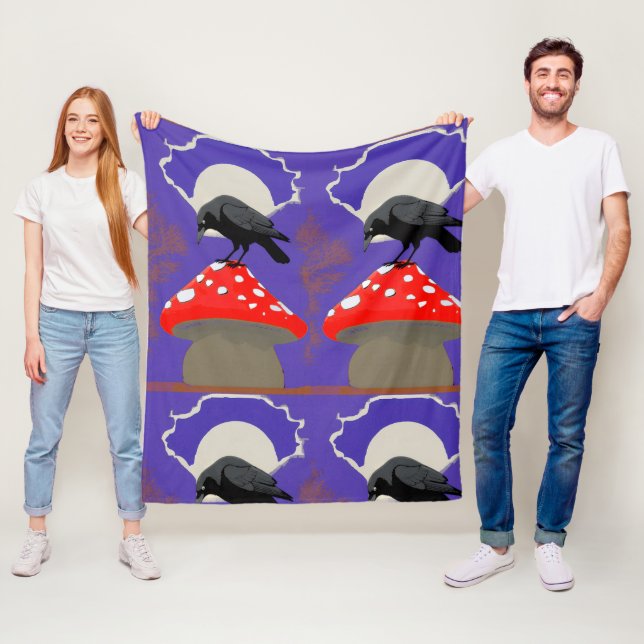 Mystical Raven Polar Fleece Blanket (In Situ)