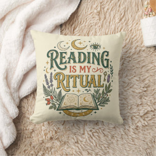 Mystical Reading Ritual Celestial Moon Book Cushion