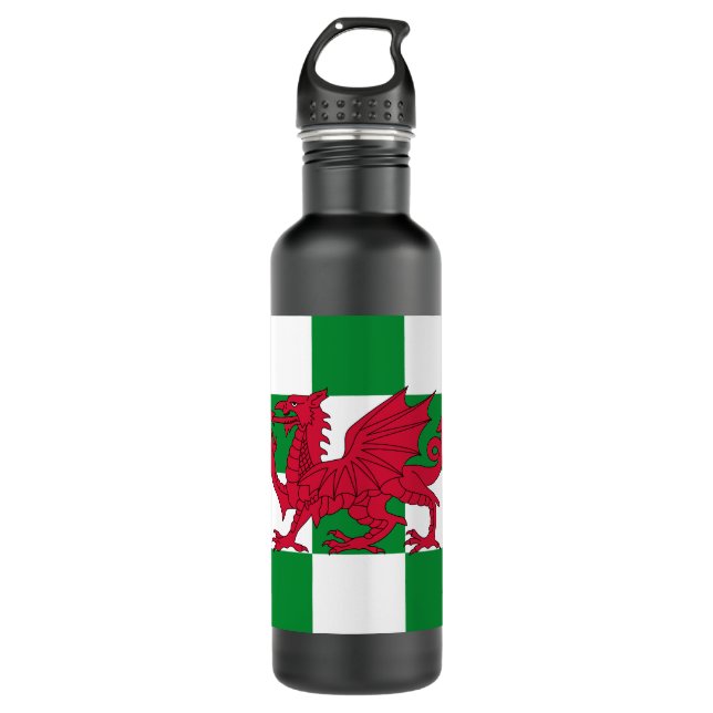 Mystical Red Celtic Dragon Flag of Wales 710 Ml Water Bottle (Front)