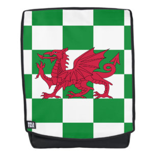 Mystical Red Celtic Dragon Flag of Wales Backpack