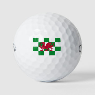 Mystical Red Celtic Dragon Flag of Wales Golf Balls