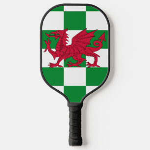 Mystical Red Celtic Dragon Flag of Wales Pickleball Paddle