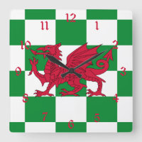 Mystical Red Celtic Dragon Flag of Wales