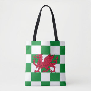 Mystical Red Celtic Dragon Flag of Wales Tote Bag