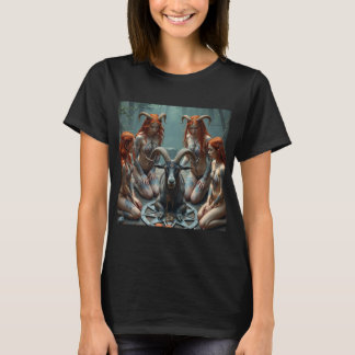 Mystical Ritual in the Forest with Women with Horn T-Shirt