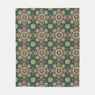 Mystical Sacred Design - Spiritual Mandala Pattern Fleece Blanket